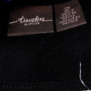 Chico’s Black Travelers Shirt with Side Tuck